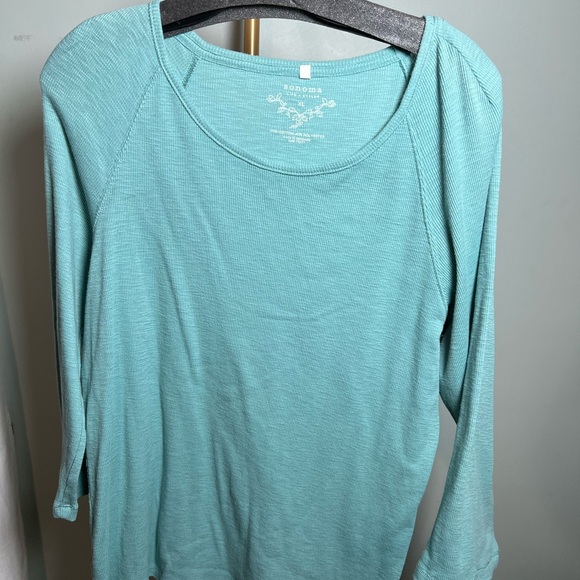 Sonoma Blue Relaxed Long Sleeve T-Shirt - Picture 1 of 2